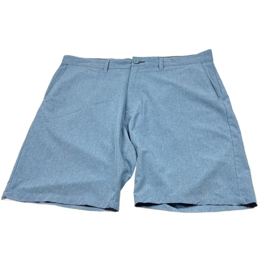 Ron Jon Surf Shop Hybrid Shorts Flat Front Casual Walking Blue Mens Size 38